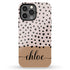 Spotted Dots Custom Name iPhone Case